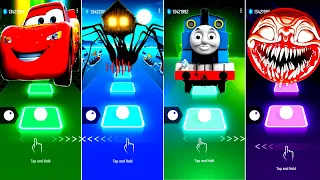 Mcqueen Vs House Head Vs Thomas The Train Exe Vs Choo Choo Charles Tiles Hop EDM Rush!