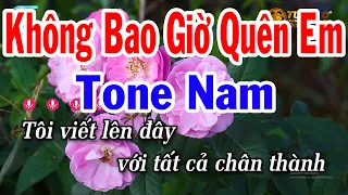 Karaoke Không Bao Giờ Quên Em Tone Nam ( Đô Thứ ) Nhạc Sống Tuấn Cò