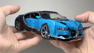 Smashed Bugatti Chiron, PLASTILIN crash test