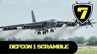 US Air Force - Scrambles 20 B-52 Bombers into the Air (DEFCON 1 SCENARIO)