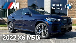 2022 BMW X6 M50i | Video Walkaround & Exhaust (Tanzanite Blue!)