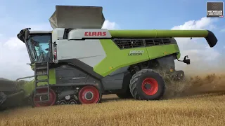 NEW 2020 Claas Lexion 8600 and Claas Lexion 750 with Fendt 1038 in 400 acre field in Michigan!