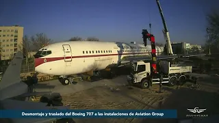 Desmontaje, traslado y montaje de Boeing 707