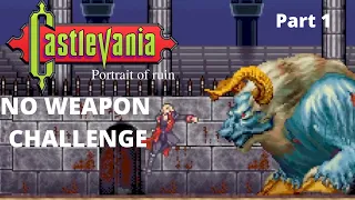 Can you beat Castlevania: Portrait of Ruin without any weapons? PART 1