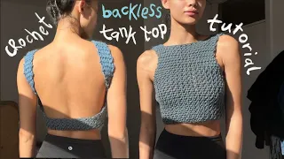 crochet backless tank top tutorial