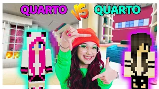 QUARTO VS QUARTO NA MANSÃO ROSA DOS SONHOS NO MINECRAFT | Luluca