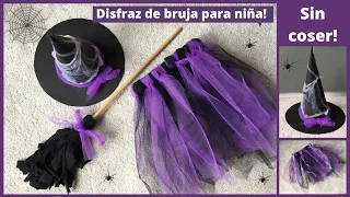 Halloween / Disfraz de bruja / Sin coser / Hexenkostüm ohne nähen /Fasching