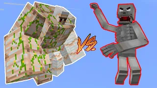 Giant Iron Golem PE Vs. SCP-096 V3 PE in Minecraft