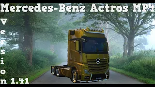СТРИМ ETS2 Тестируем Mercedes-Benz Actros MP4  Интерьеры» красный (v1.41.x)