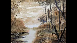 409) Beginner Watercolor Techniques: Tonalism / Tonalist Fast and Loose Painting Approach