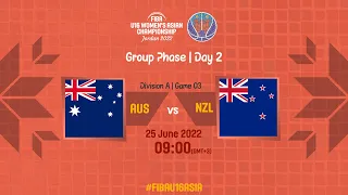 Australia v New Zealand | Full Basketball Game | FIBA U16 Women's Asian Championship 2022 | Div. A