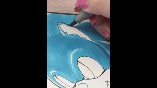 Drawing Sonic from Sonic the Hedgehog