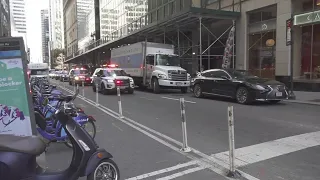 Motorcade arrives at Trump Tower