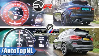 BMW X3M Competition vs Jaguar F Pace SVR *0-200KM/H* POV & SOUND by AutoTopNL