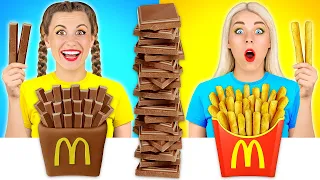Desafío De Comida Real vs. De Comida Chocolate por TeenDO Challenge