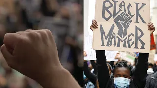 Black Lives Matter demonstrators in Parliament Square wear PPE | George Floyd Protests