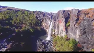 Taranaki falls - Drone 4K - New Zealand