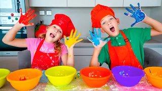 Five Kids Learn to Cooking for Mom and Dad  + more Children's Songs and Videos