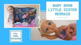 BABY born Little Sister Mermaid UNBOXING REVIEW - Colour Changing Tail