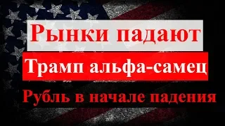 Рынки валятся. Трамп альфа-самец. Рубль будет падать. Прогноз курса доллара