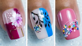 Easy Spring Nails Art Ideas 2023 For Short Nails | New Flower Nail Compilation