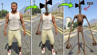 FRANKLIN becomes SIREN HEAD In GTA 5 Part 4 I Found SIREN HEAD