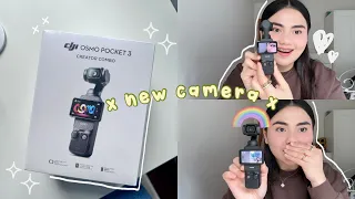 Life in UK: new camera ◡̈ DJI Osmo Pocket 3 Creator Combo 📷 unboxing, camera test ₊˚⊹♡ | UK diaries