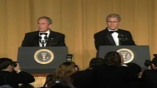 2006, Bush and impersonator crack jokes