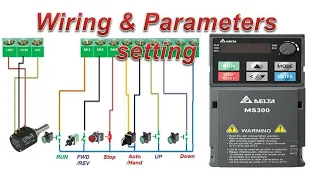 🔴 Delta MS300 Drive Wiring | potentiometer | 3-wire | reverse forward | Hindi