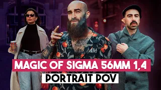 The Best Street Photography Portrait Lens Sigma 56mm 1.4 |POV