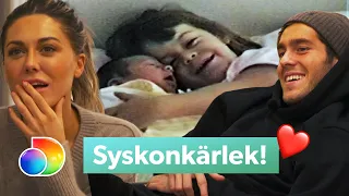 Wahlgrens värld | Bianca och Benjamin reagerar på sina gulligaste syskonstunder som små