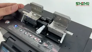 How to cut and splice large diameter fiber fusion splicer