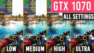 Far Cry 6 - GTX 1070 - All Graphics Settings - FPS Comparison | 1080p 60fps