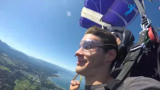 Bryce does a skydive at Skydive Vancouver Island