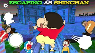 SHINCHAN Banke Kiya Bridge Escape | Escaping As Shinchan In Granny 3 With Doraemon Nobita Gian