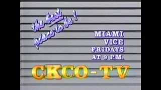 1987 Miami Vice on CKCO TV Promo Commercial