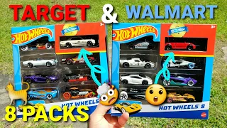 HOT WHEELS 8 PACKS FROM TARGET & WALMART, WITH EXCLUSIVES !...🐣🐈🐰