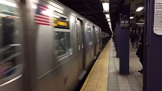 NYC Subway HD 60fps: Back to Back R160A C & E Trains @ 42nd Street - PABT 3/20/16