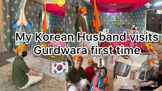 My Korean husband visits Gurdwara first time in Korea