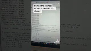 Behind the scenes of math PhD student