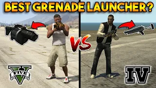 GTA 5 VS GTA 4 : GRENADE LAUNCHER (WHICH IS BEST?)