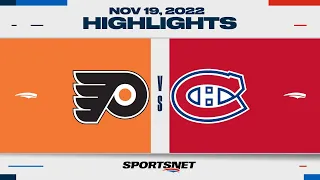 NHL Highlights | Flyers vs. Canadiens - November 19, 2022