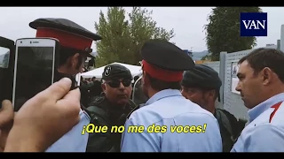 Referéndum Catalunya: tensión Guardia Civil contra Mossos