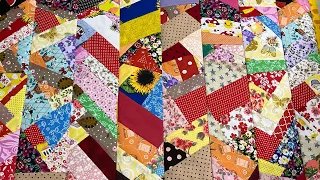 “Crazy” patchwork rug