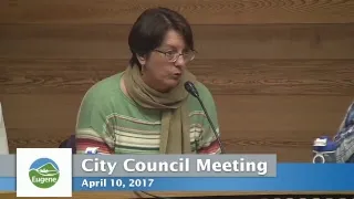 Eugene City Council Meeting: April 10, 2017