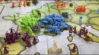 Playing RISK Europe with 3 players | RISK Europe Battle Report