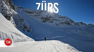 Skiing 3.6km long red piste 134 'Balmen' in Zürs St Anton Ski Arlberg UltraHD 4K