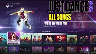Just Dance 2016 - All Songs , Full Songlist  [ HD ]