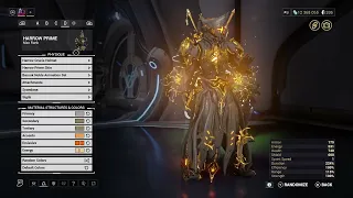 warframe 4 skins HARROW PRIME fashion frame