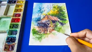 Easy Watercolor Landscape Tutorial For Beginners: Step-by-Step Guide